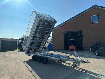3-zijdige kipper tridem 402x203 met Loofrekken, Parabolic, Ophalen, Nieuw