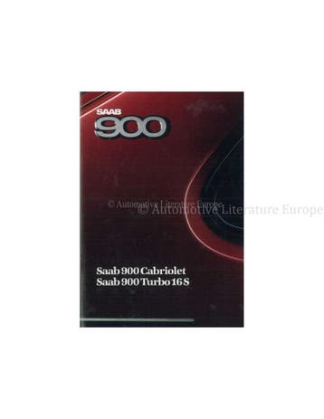 1988 SAAB 900 CABRIOLET | TURBO 16S BROCHURE FRANS, Boeken, Nieuw, Author