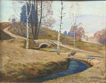 Robert Kiener (1866-1945) - Le Sarceourt (Jura Bernois), Antiek en Kunst, Kunst | Schilderijen | Klassiek