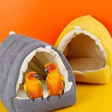 Vogelhangbed voor Kooi – Warm Pluche Vogelnest Hangmat