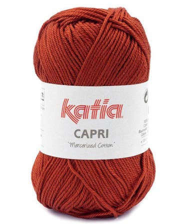 Katia Capri - 82187 tomaatrood - Katoen Garen, Hobby en Vrije tijd, Breien en Haken, Ophalen of Verzenden, Nieuw
