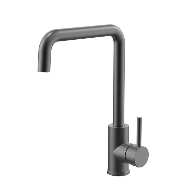 Keukenmengkraan Danilo gun metal volledig Rvs met draaibare, Doe-het-zelf en Verbouw, Sanitair, Verzenden