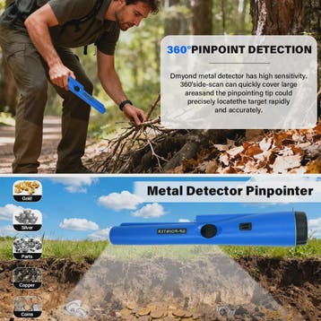Draagbare Metaaldetector Pinpointer - Waterdicht, 360° Scann, Verzenden, Nieuw