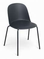 Miniforms Mariolina stoel, 4-poot, antraciet, Huis en Inrichting, Stoelen, Ophalen of Verzenden, Gebruikt, Overige kleuren