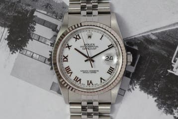 Rolex Datejust 36 16234 doos en papieren 2002, Sieraden, Tassen en Uiterlijk, Staal, Gebruikt, Polshorloge, Ophalen of Verzenden