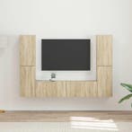 vidaXL Tv-meubelset 6 pcs Sonoma Eiken Bewerkt hout, Minder dan 50 cm, Verzenden, Nieuw, Minder dan 100 cm