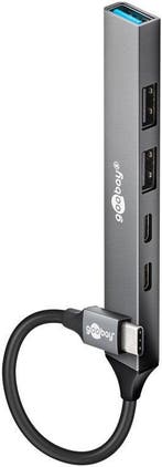Slimme 5-Poorts USB Hub – USB-C™ naar USB-C™ / USB-A – 5, Computers en Software, Ophalen of Verzenden, Nieuw