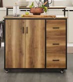 Keukentrolley met Lades, Deuren en Plank – 113 cm, Verzenden, Nieuw