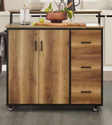 Keukentrolley met Lades, Deuren en Plank – 113 cm, Verzenden, Nieuw