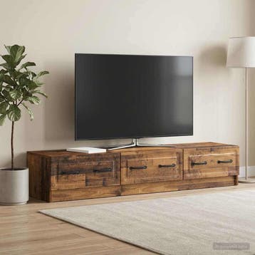 vidaXL TV-kast 147 x 34,5 x 27 cm Oud hout Bewerkt hout, Minder dan 50 cm, Verzenden, Nieuw, Minder dan 100 cm