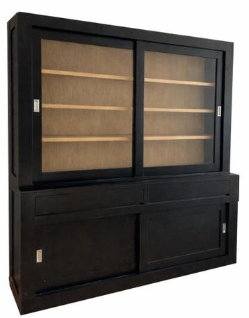 Buffetkast Design zwart met eiken interieur 200cm, Ophalen of Verzenden, Nieuw
