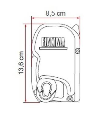 Fiamma F45S 400 Deep Black-Royal Grey, Ophalen of Verzenden, Nieuw, Fiamma