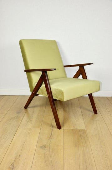 Lounge stoel - fauteuil - Beuken - Vintage stoel B-310 Var