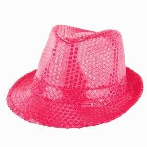 Disco hoed pailletten roze, Ophalen of Verzenden, Nieuw