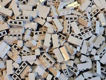 Lego - Speelgoed New Brick 1 x 3 Light Bluish Gray 350pcs, Nieuw