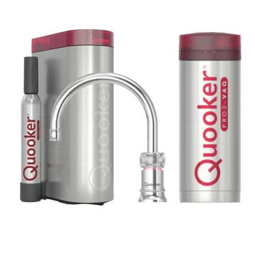 €2036 QUOOKER PRO3 CLASSIC NORDIC ROUND RVS + CUBE - 3CNR, Ophalen of Verzenden, Nieuw