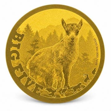 Tsjaad. 5000 Francs 1/200 oz 999 Fine Gold 5000 CFA Francs