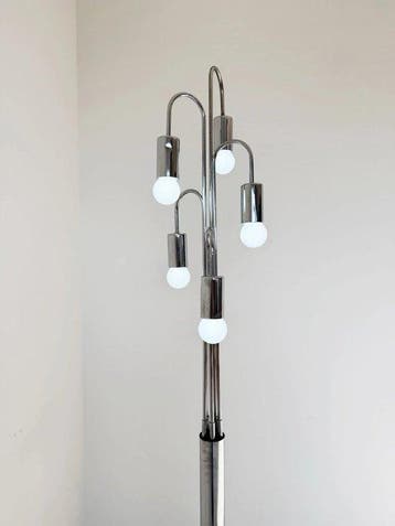 Staande lamp - Metaal, Chroom