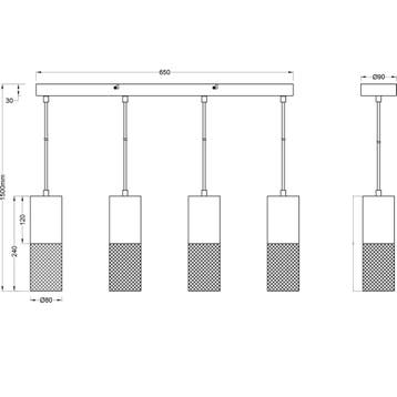 LED Hanglamp - Hangverlichting - Trion Josh - E27 Fitting -, Ophalen of Verzenden, Nieuw, Metaal