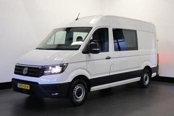 Volkswagen Crafter 2.0 TDI 177PK L3H3 Dubbele Cabine EURO 6, Stof, Gebruikt, Volkswagen, Wit