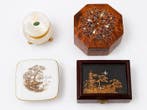 Sieradendoos - Hout, Onyx, Porselein, parelmoer -, Antiek en Kunst