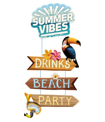 Deur Deco Summer vibes Hawaii Party, Ophalen of Verzenden, Nieuw