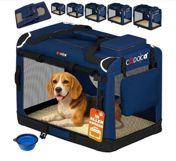 Hondentransportbox Blauw L 70x52x50cm (Huisdieren), Verzenden, Nieuw