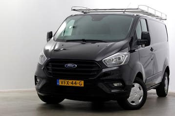 Ford Transit Custom 2.0 TDCI L1H1 Trend Airco/Imperiaal/Crui, Gebruikt, Euro 6, Zwart, Dealer onderhouden