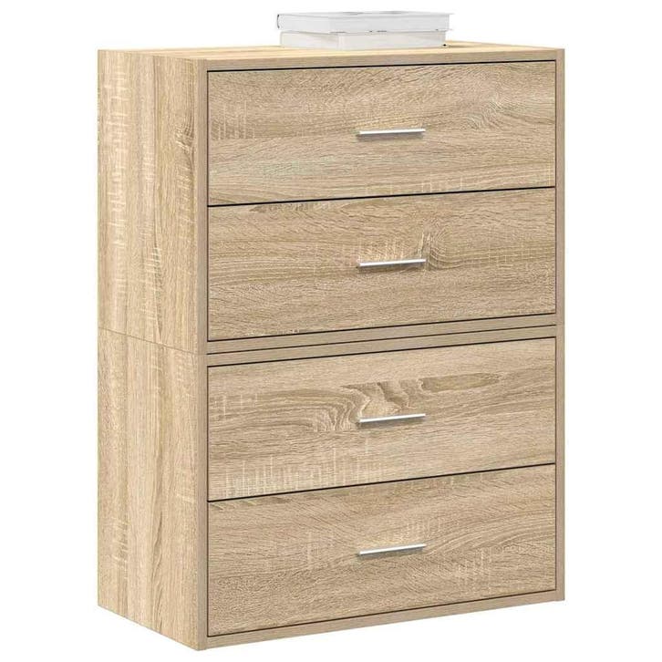 vidaXL Kasten met 2 lades 2 st 60x31x40 cm bewerkt hout, Kinderen en Baby's, Kinderkamer | Commodes en Kasten, Nieuw, Verzenden