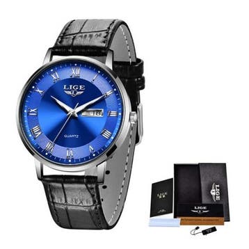Ultradun Luxe Horloge voor Dames - Kalender Kwarts Roestvrij, Verzenden, Nieuw, Lige