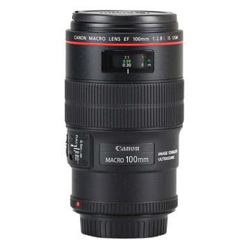 Canon EF 100mm f/2.8L Macro IS USM met garantie, Ophalen of Verzenden, Gebruikt