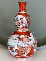 Vaas - Porselein Soliflore vaasje met prachtige artisanale, Antiek en Kunst