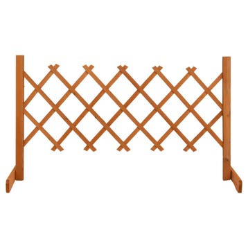 vidaXL Tuinlatwerk 120x60 cm massief vurenhout oranje, Tuin en Terras, Verzenden, Nieuw, Hout, Minder dan 1 meter