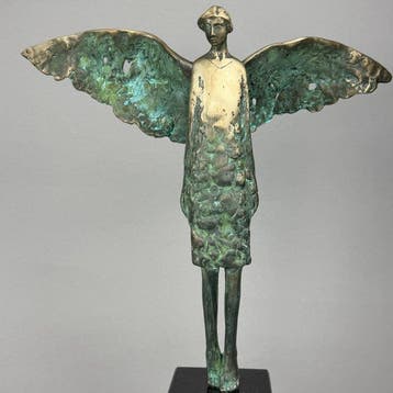 J. Zak (XX-XXI) - The Angel -SHe - bronze., Antiek en Kunst