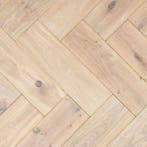 Floer Visgraat Parket Eiken Noestvrij Verouderd Wit Geolied, Ophalen of Verzenden, Nieuw, Overige kleuren, Parket