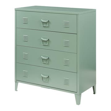 Ladekast Hämeenlinna commode met lades 92x80x40 cm groen mat, Verzenden, Nieuw