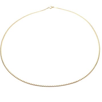 Gouden ronde Venetiaanse schakel ketting, Ophalen of Verzenden, Gebruikt, Goud, Goud