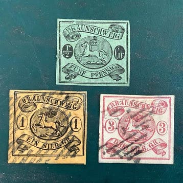 Brunswick 1861 - Volledige emissie wapenschild - Michel, Gestempeld