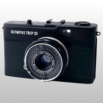 Olympus Trip 35 black repaint - restored & serviced |, Audio, Tv en Foto, Fotocamera's Analoog, Nieuw