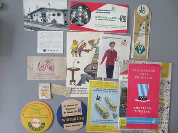 Themacollectie - lot 15 items EXPO 58 wereldtentoonstelling