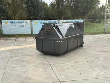 Portaal huisje met grote opening container Grijs nog 1 besch