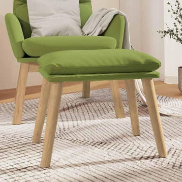 vidaXL Voetenbank 45x29,5x35 cm fluweel lichtgroen, Verzenden, Nieuw