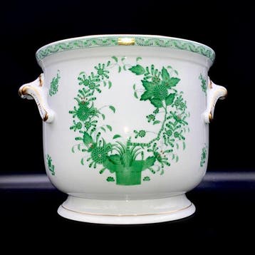 Herend - Exquisite Huge Cache-Pot with Handles (29 cm) -