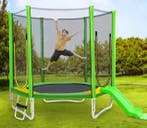 213 cm Tuintrampoline TUV 100kg met veiligheidsnet en ladder, Verzenden, Nieuw