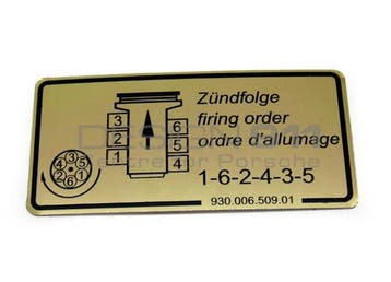 93000650901 Porsche Sticker Firing Order. 911, Verzenden, Nieuw
