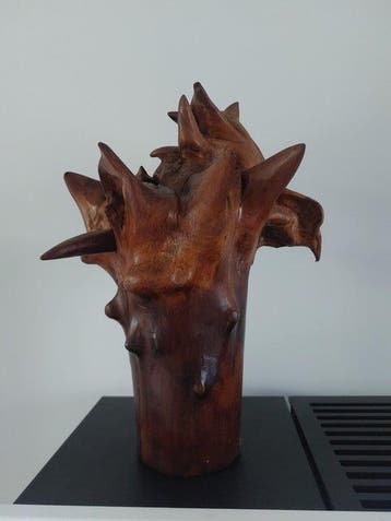 sculptuur, Oeuvre naturelle - 40 cm - Hout