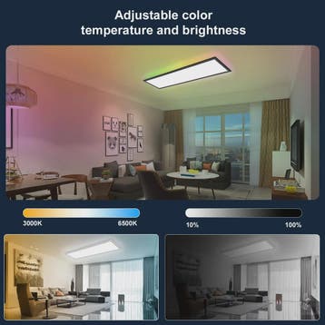 Dimbare LED Panelen 120x30cm met RGB Kleuren en Afstandsbedi, Verzenden, Nieuw