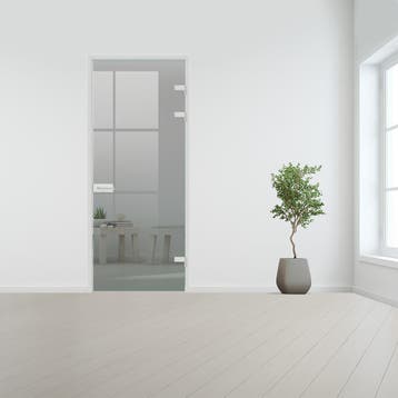 Glazen binnendeur XL voor opdek kozijn aluminium beslag-Rech, Ophalen of Verzenden, Nieuw