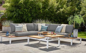 Suns Memphis loungeset light antraciet - wit * Sale * |, Ophalen of Verzenden, Nieuw
