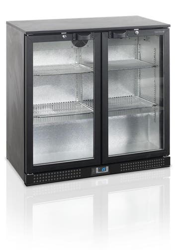 Barkoelkast | Zwart | 2 Glazen Deuren | Inclusief slot, Verzenden, Nieuw in verpakking